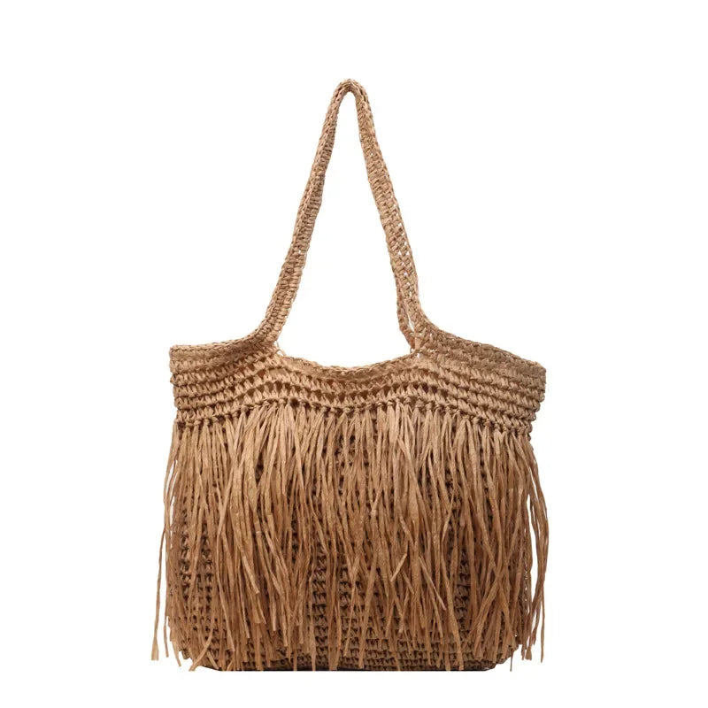 Bolsa Bali Palha com Franja