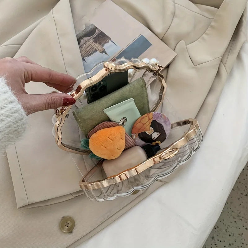 Bolsa Cristal com Pérolas