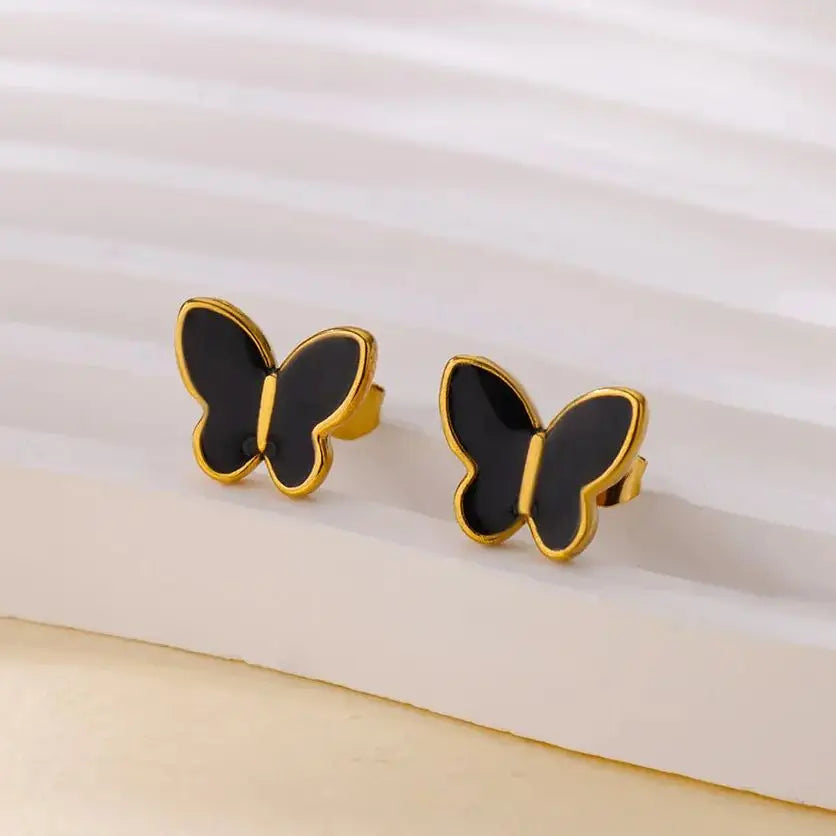 Brinco Mini Borboleta com Dourado