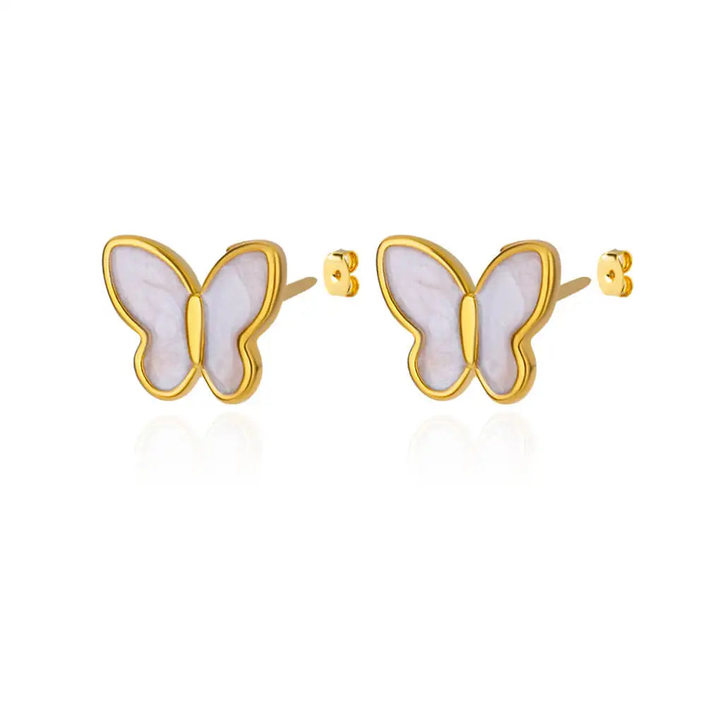 Brinco Mini Borboleta com Dourado