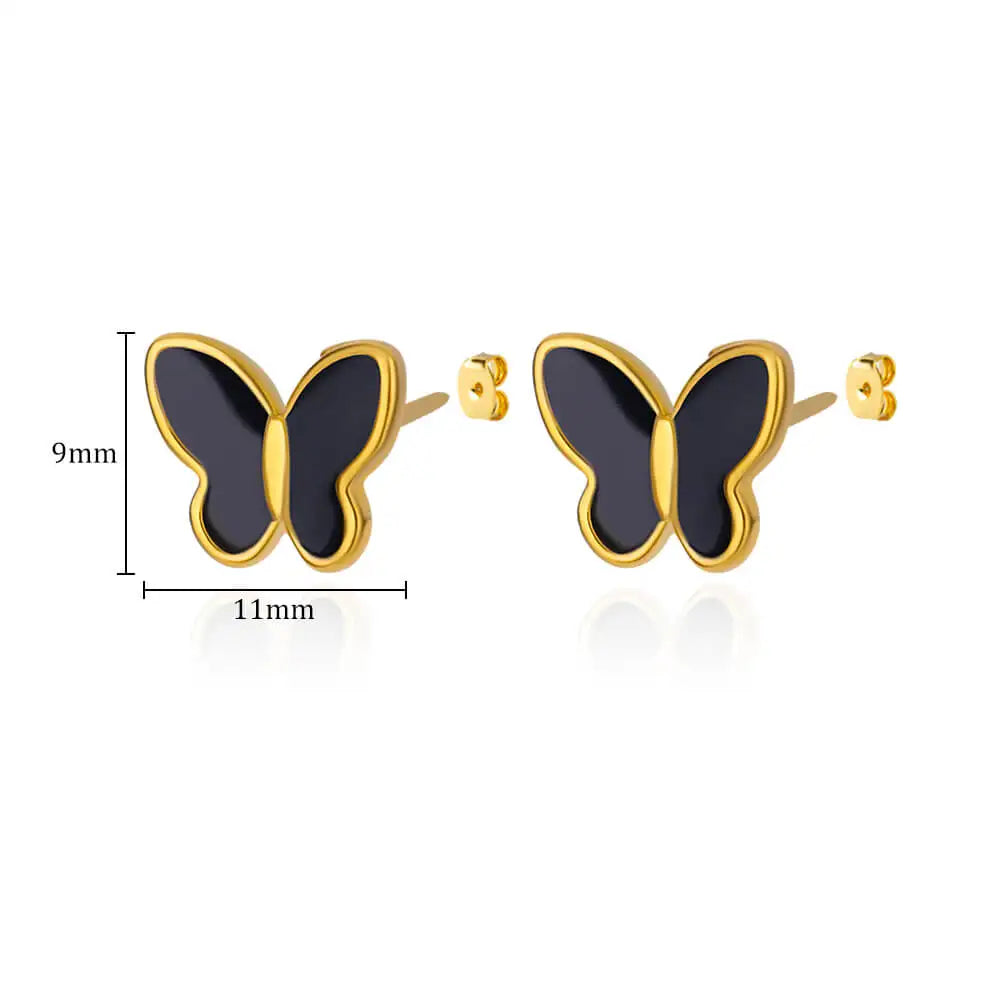 Brinco Mini Borboleta com Dourado