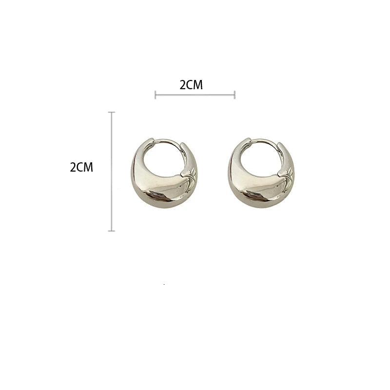 Brincos de Argola Oval Minimalista