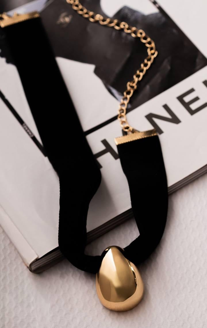 Choker Tecido Gota Lisa
