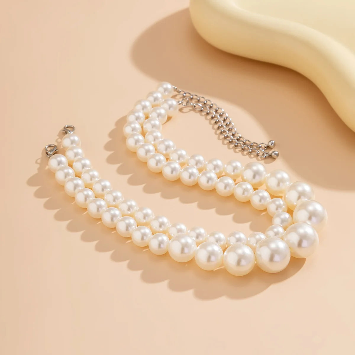 Colar Duplo de Pérolas Maxi