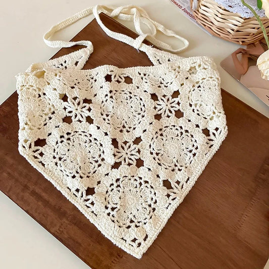 Lenço Bandana de Crochê