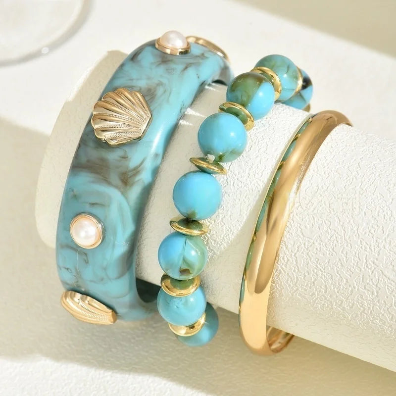 Trio de Braceletes Oceano