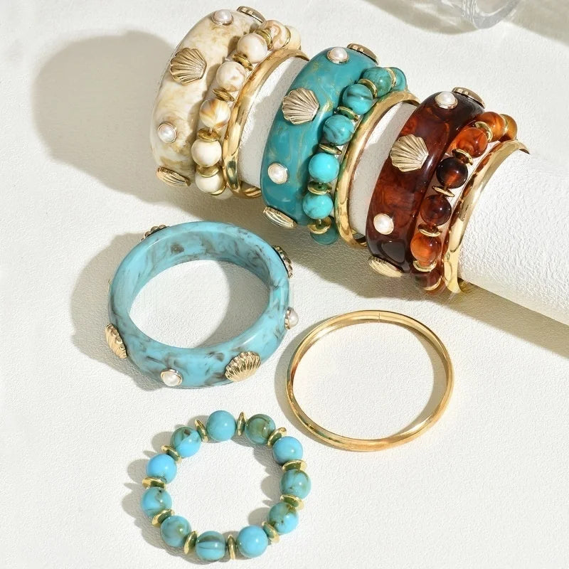 Trio de Braceletes Oceano