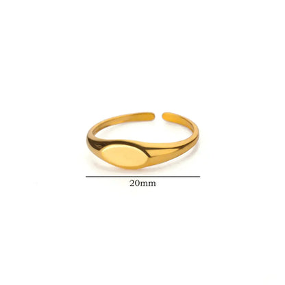 Anel Oval Ajustável Dourado