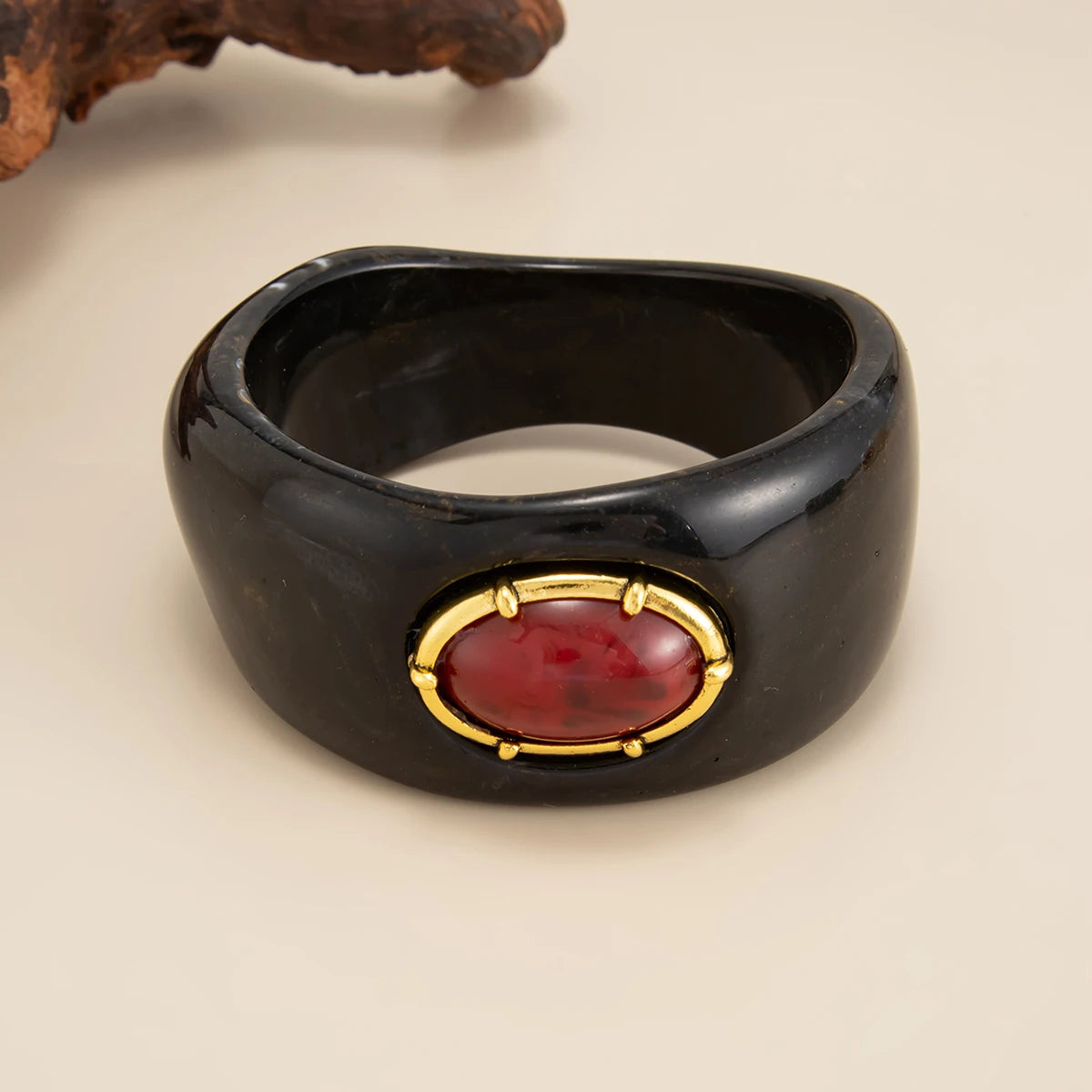 Trio de Bracelete Resinado com Pedra