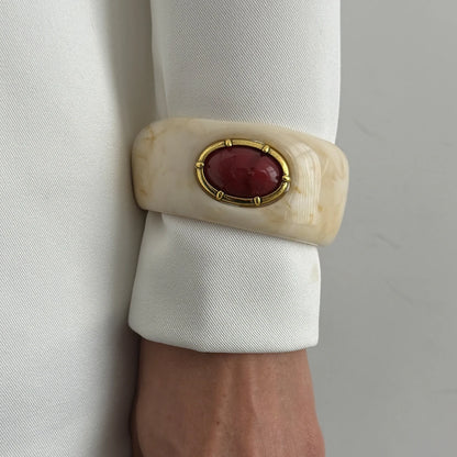 Trio de Bracelete Resinado com Pedra
