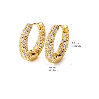 Brinco Argola Cravejada com Zircônias