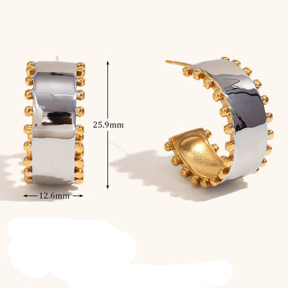 Brinco Argola Prata com Dourado