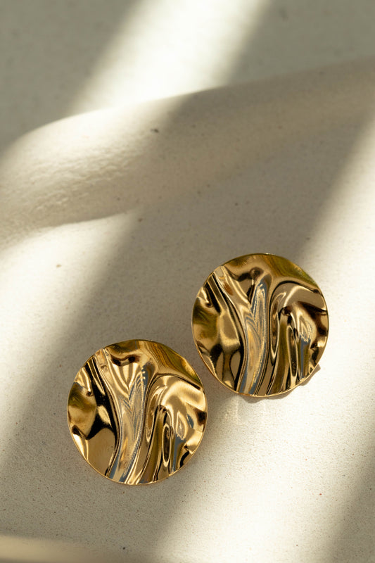 Brinco Disco Dourado
