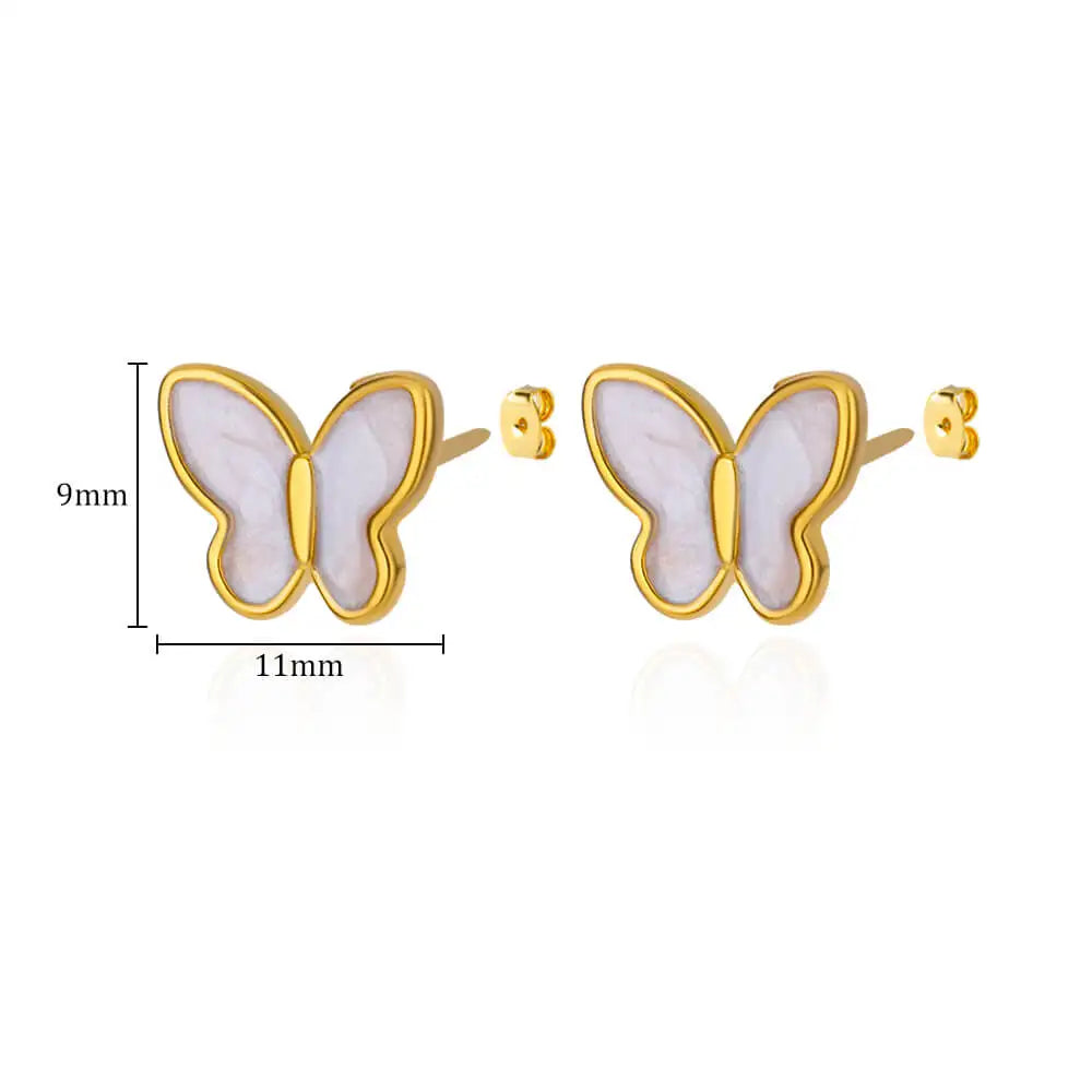 Brinco Mini Borboleta com Dourado