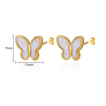 Brinco Mini Borboleta com Dourado