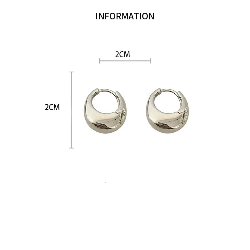 Brincos de Argola Oval Minimalista