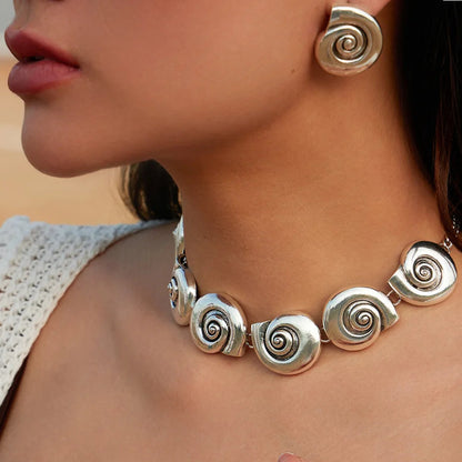 Conjunto Colar e Brinco Concha