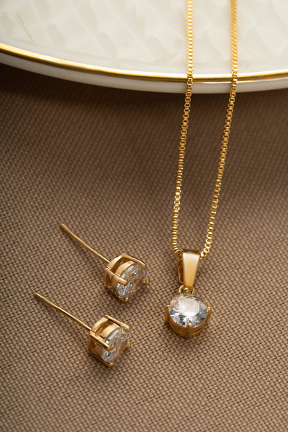 Conjunto Ponto Luz Cristal Dourado