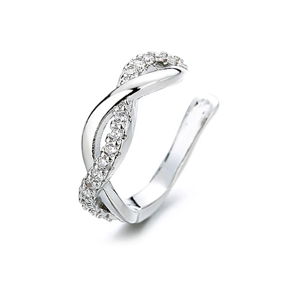 Conjunto de  Ear Cuff Cravejado de Zircônia