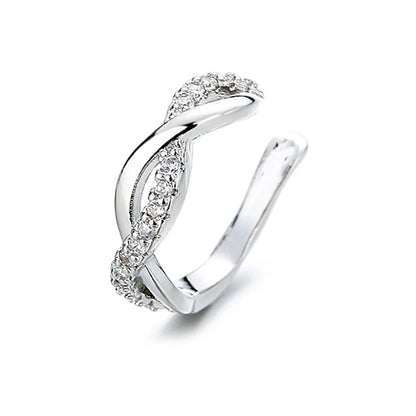 Conjunto de  Ear Cuff Cravejado de Zircônia