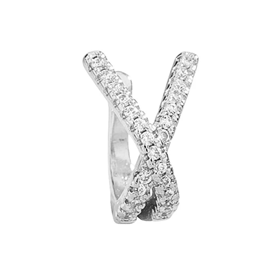 Conjunto de  Ear Cuff Cravejado de Zircônia