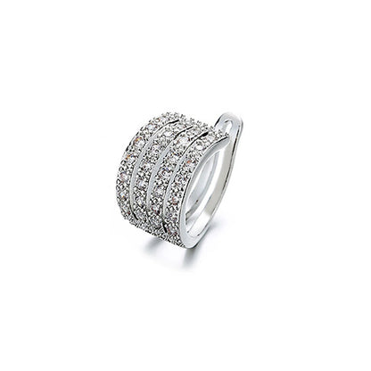 Conjunto de  Ear Cuff Cravejado de Zircônia