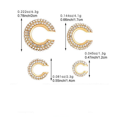 Brinco Ear Cuff Cravejado com Zircônias