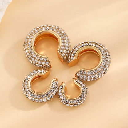 Brinco Ear Cuff Cravejado com Zircônias