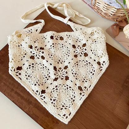 Lenço Bandana de Crochê