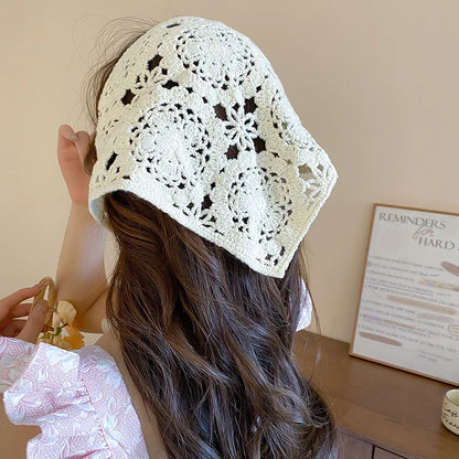 Lenço Bandana de Crochê