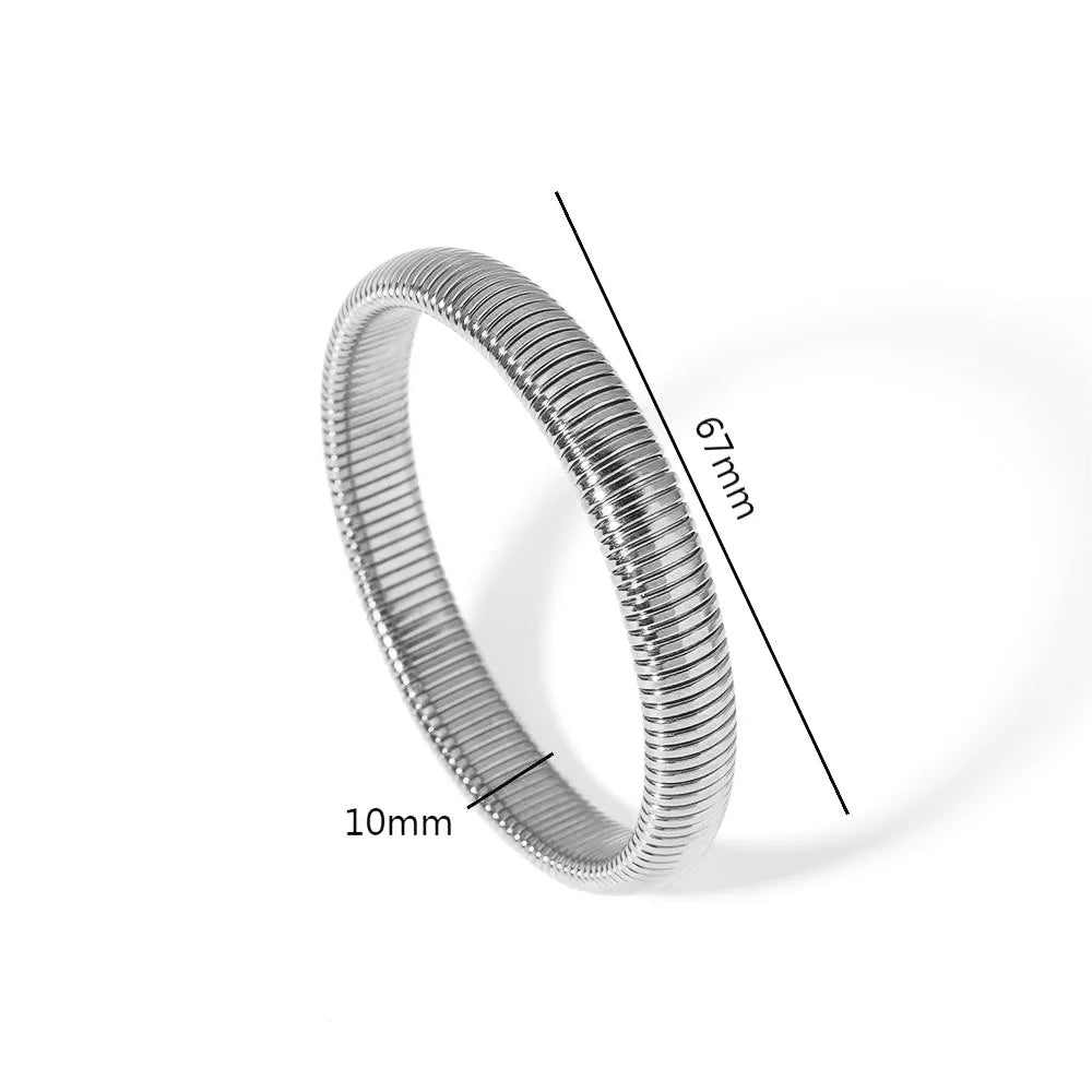 Pulseira Bracelete Mola Dourado / Prateado
