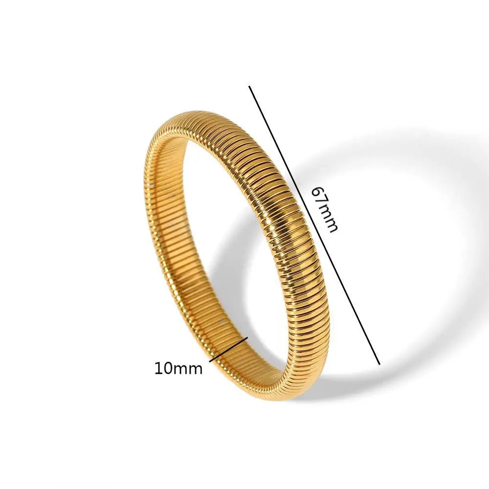 Pulseira Bracelete Mola Dourado / Prateado