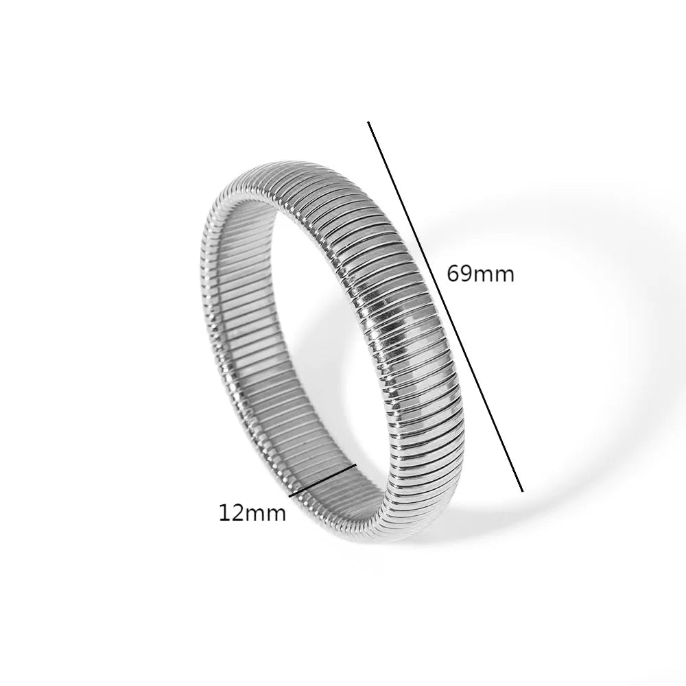 Pulseira Bracelete Mola Dourado / Prateado