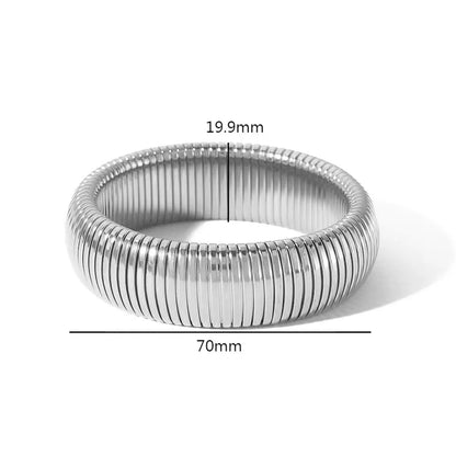 Pulseira Bracelete Mola Dourado / Prateado