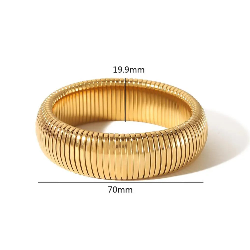 Pulseira Bracelete Mola Dourado / Prateado
