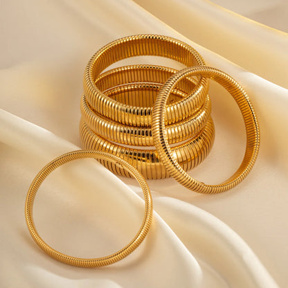 Pulseira Bracelete Mola Dourado / Prateado