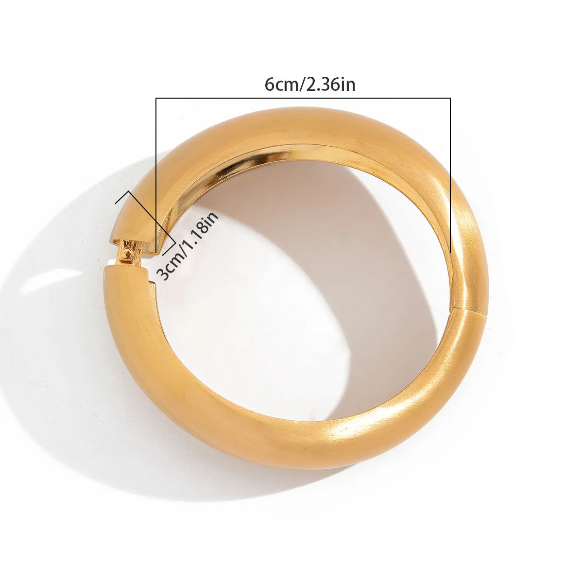 Pulseira Geométrica Dourada Fosca