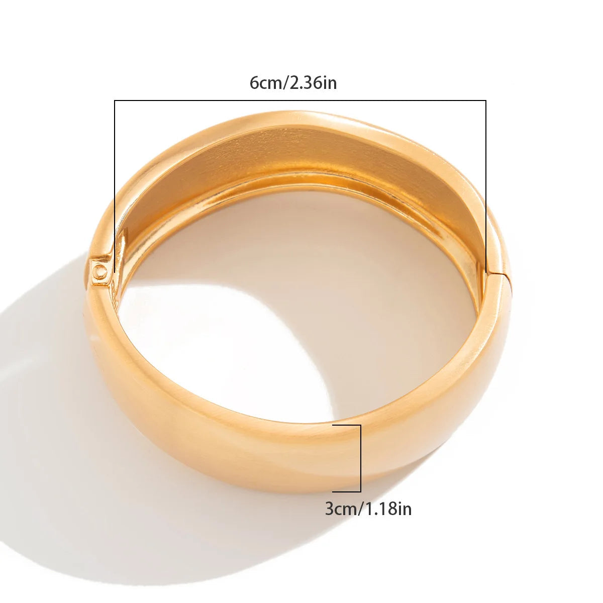 Pulseira Geométrica Dourada Fosca