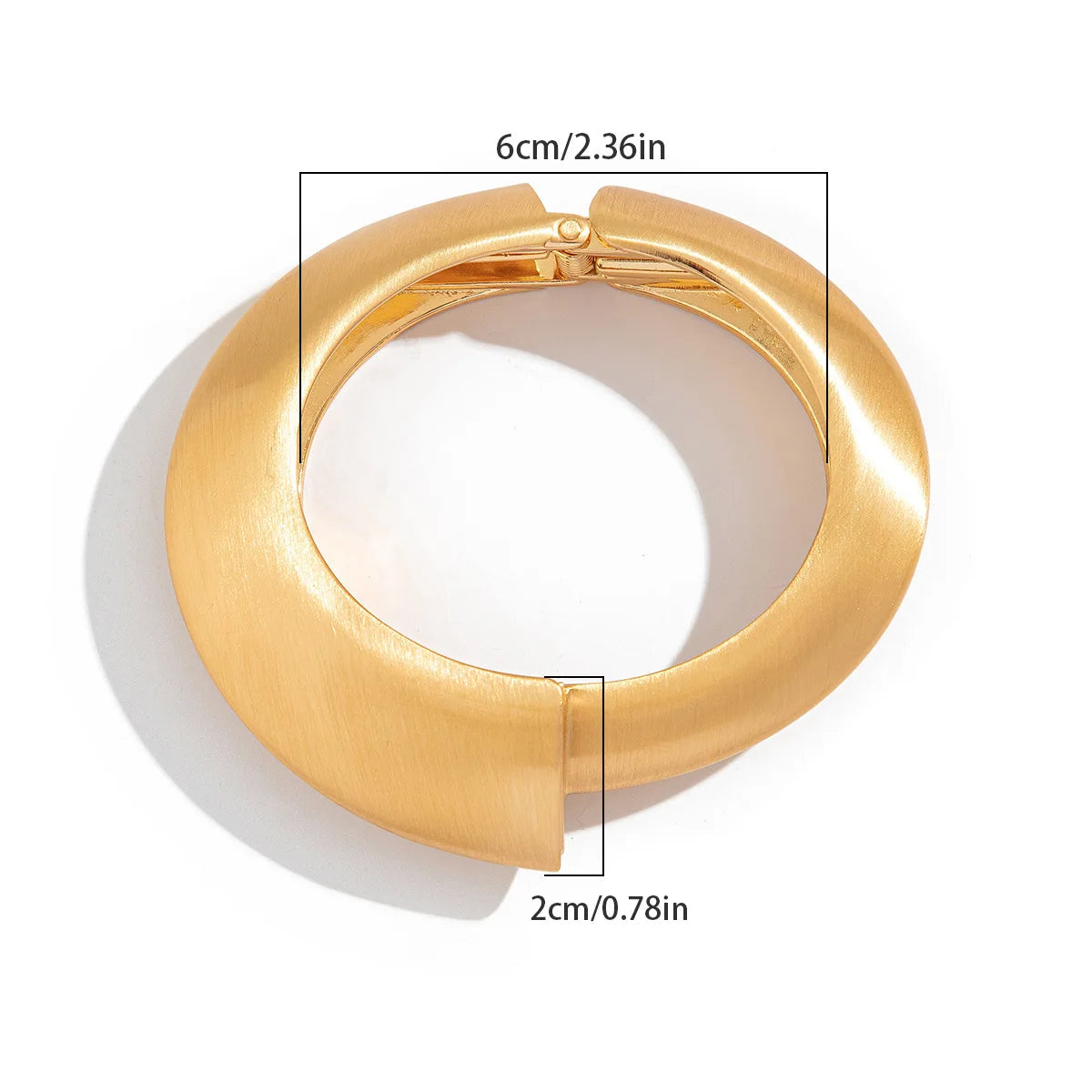 Pulseira Geométrica Dourada Fosca