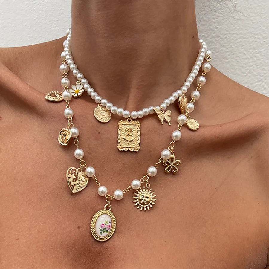 Colar Pérola Amuletos | Semi Joia DUUE