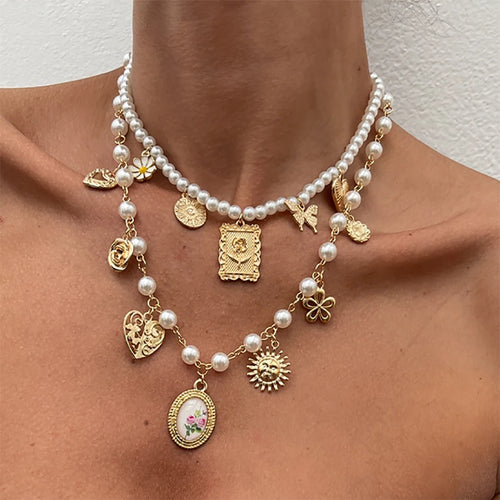 Colar Pérola Amuletos | Semi Joia DUUE