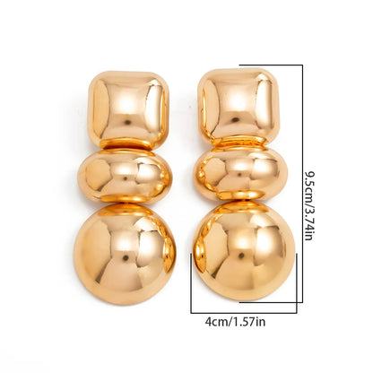 Brinco Dourado Três Esferas