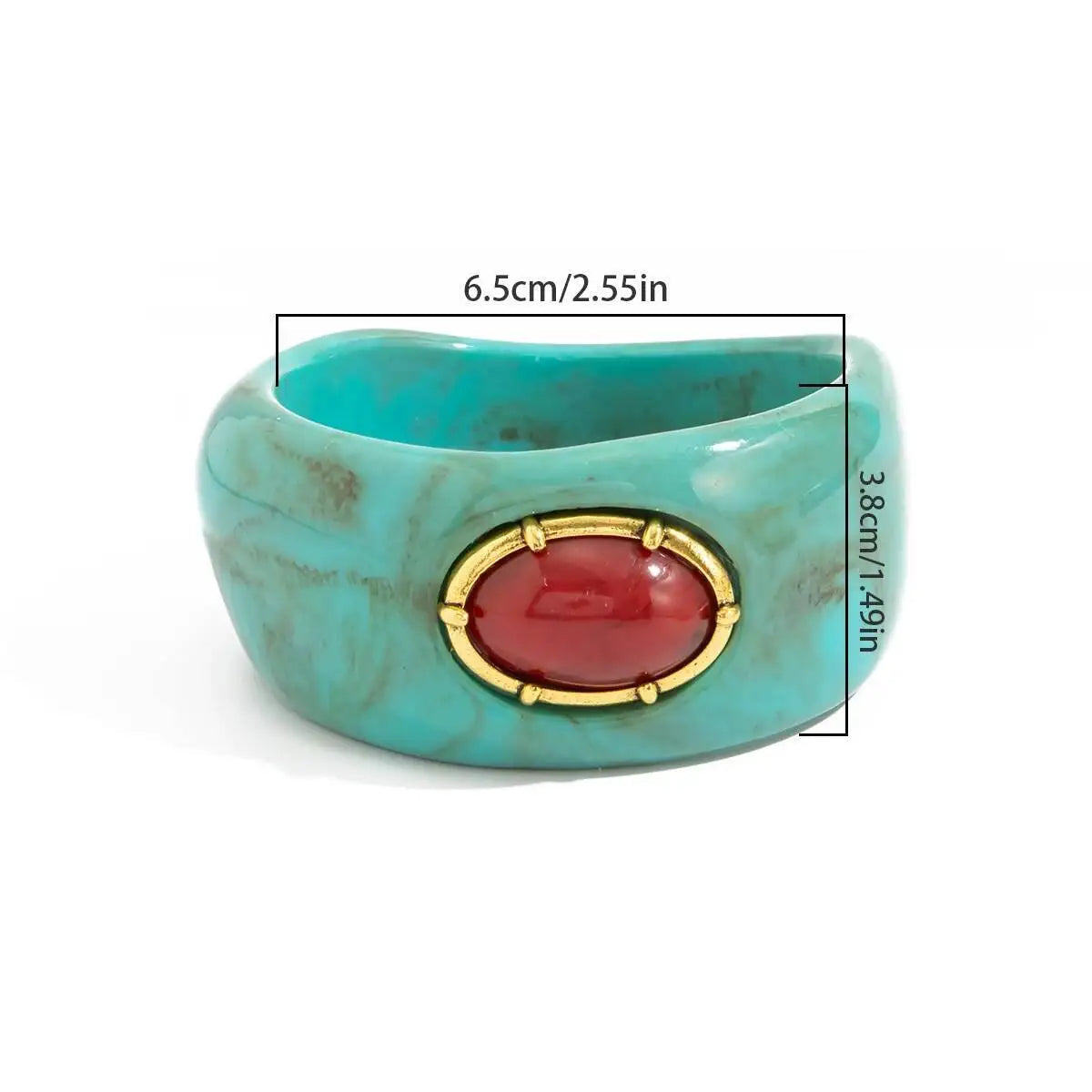 Trio de Bracelete Resinado com Pedra